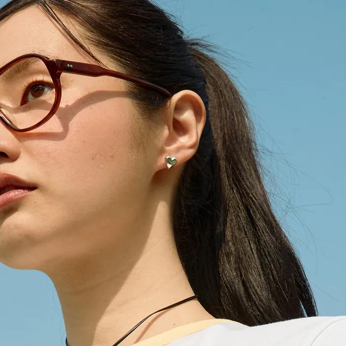 Tiny Heart Earring (925 Silver)