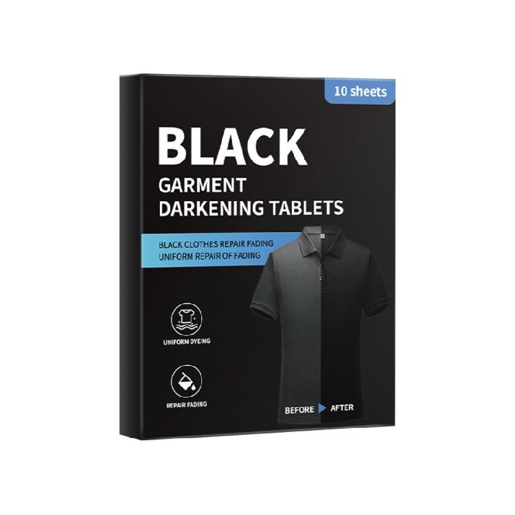 Laundry Sheets Dark Garment Restoration Sheets 10pcs Safe Formula Brightens Black Clothes Fade Prevent for Machine Wash
