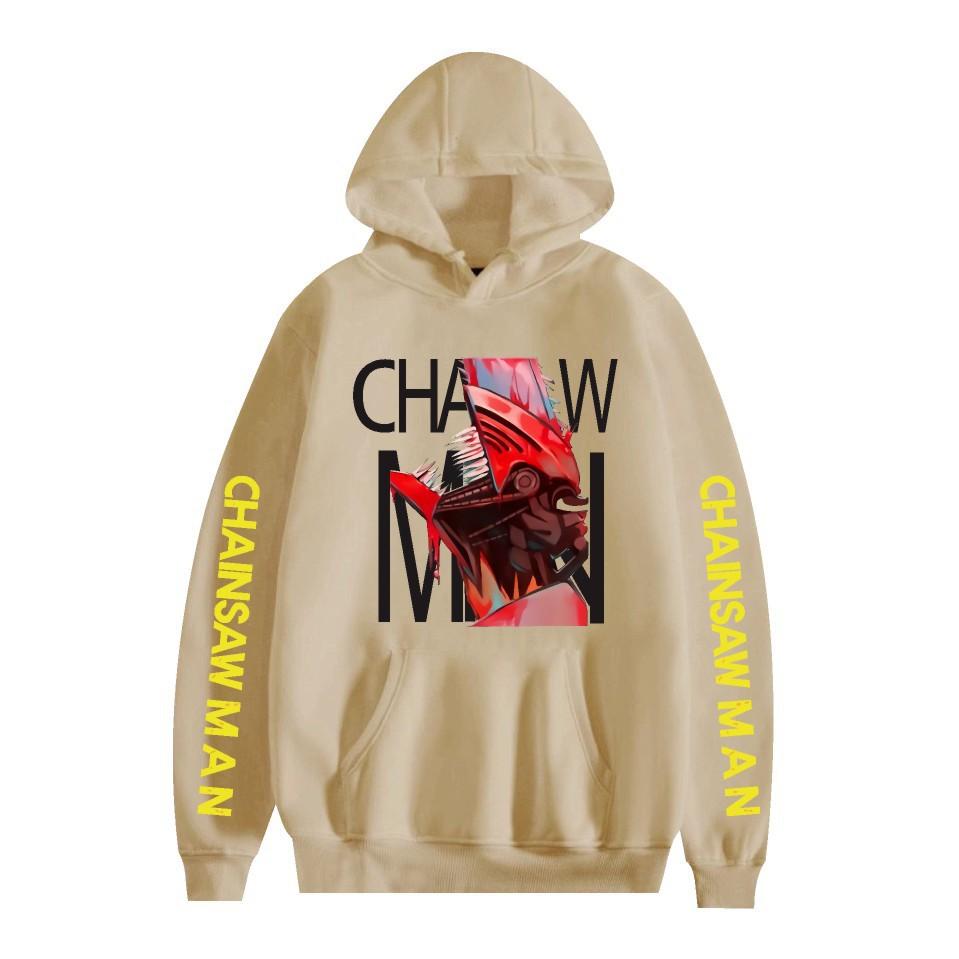 Chainsaw Man Otoño Invierno Forro Polar Ropa de Calle Tops Hombre Mujer Moda Sudaderas