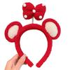 Cute Plush Bow Strawberry Cartoon Headband Children Sweet Hair Hoops Fashion Hair Accessories Female Washface Hairband Tie