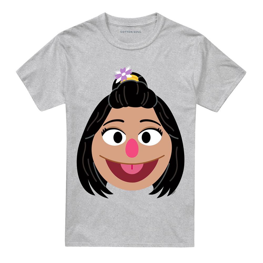 Sesame Street Unisex Adult Ji-Young Face Heather T-Shirt