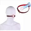 Leather for Men and Women Mouth Gags Breathable Open Oral Belt Adjustable Round Ring Gag Adults Game Bondage Gear Sex Toys 18+