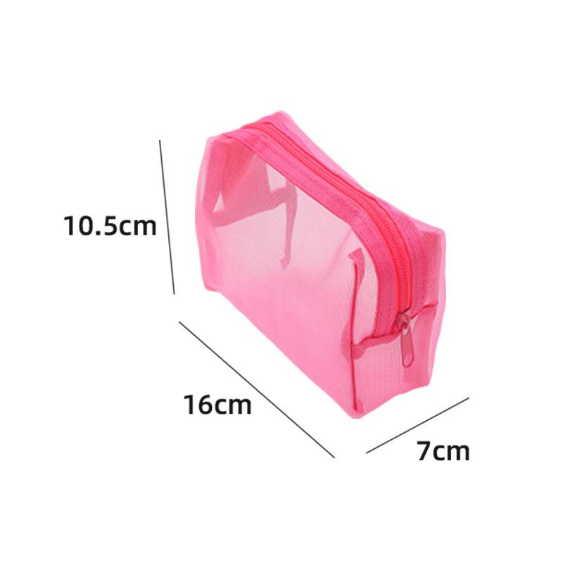 Nylon Mesh Cosmetic Bag Storage Lipstick Bag Earphone Data Cable Storage Bag Portable Travel Storage Bag