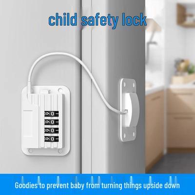 Child-Safe No-Drill Fridge & Cabinet Combination Lock