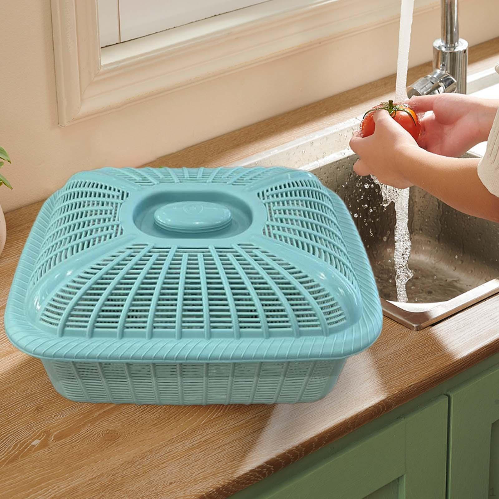 

Крытая корзина с фруктами для организации и хранения на кухне Blue Small