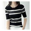 Navava Casual Striped Thin 5 Length Knit Nk2028