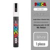 Set de Markere Acrilice Uni POSCA Albe: PC-1M/3M/5M pentru Carduri Negre Pictate Manual