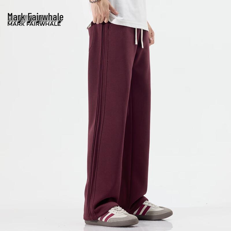 Mark Fairwhale Men's Heavyweight Side Stripe Straight-Leg Casual Pants