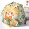 1pc Cute Fox Automatic Folding Cartoon Umbrella - 3 Folding Design, Vivid Cartoon Pattern, Suitable for Outdoor Activities, A Gift for Fans