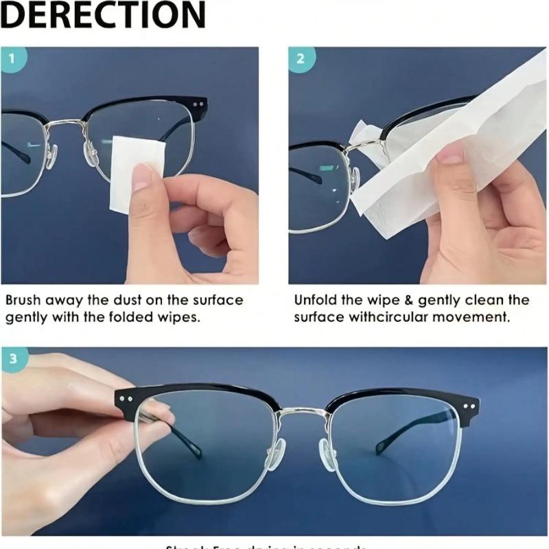 100-Pack Individually Wrapped Pre-Moistened Lens Cleaning Wipes for Eyeglasses, Screens & Camera Lenses