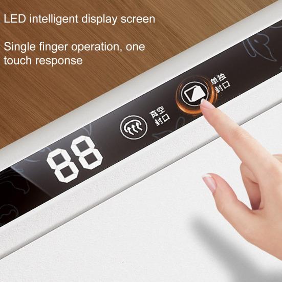 Mașină de etanșare în vid cu afișaj digital, 60KPa, aspirație puternică, complet automată, uscată și umedă, cu utilizare dublă, cu pungi de vid