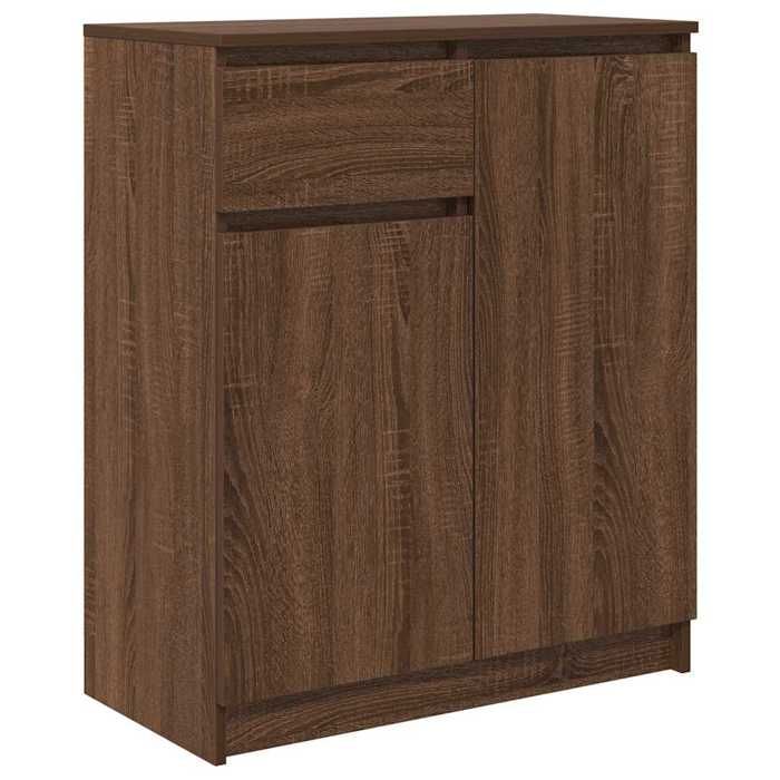 VidaXL Buffet avec tiroir chêne brun 71x35x84 cm bois d'ingénierie, meuble de rangement, buffet, meuble d'entrée, meuble 861595
