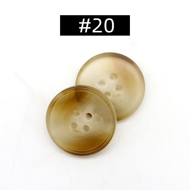 20Pcs Resin 4 Holes Buttons Sewing Accessories Size Complete For Clothing Decorative Plastic Buttons Handmade Diy