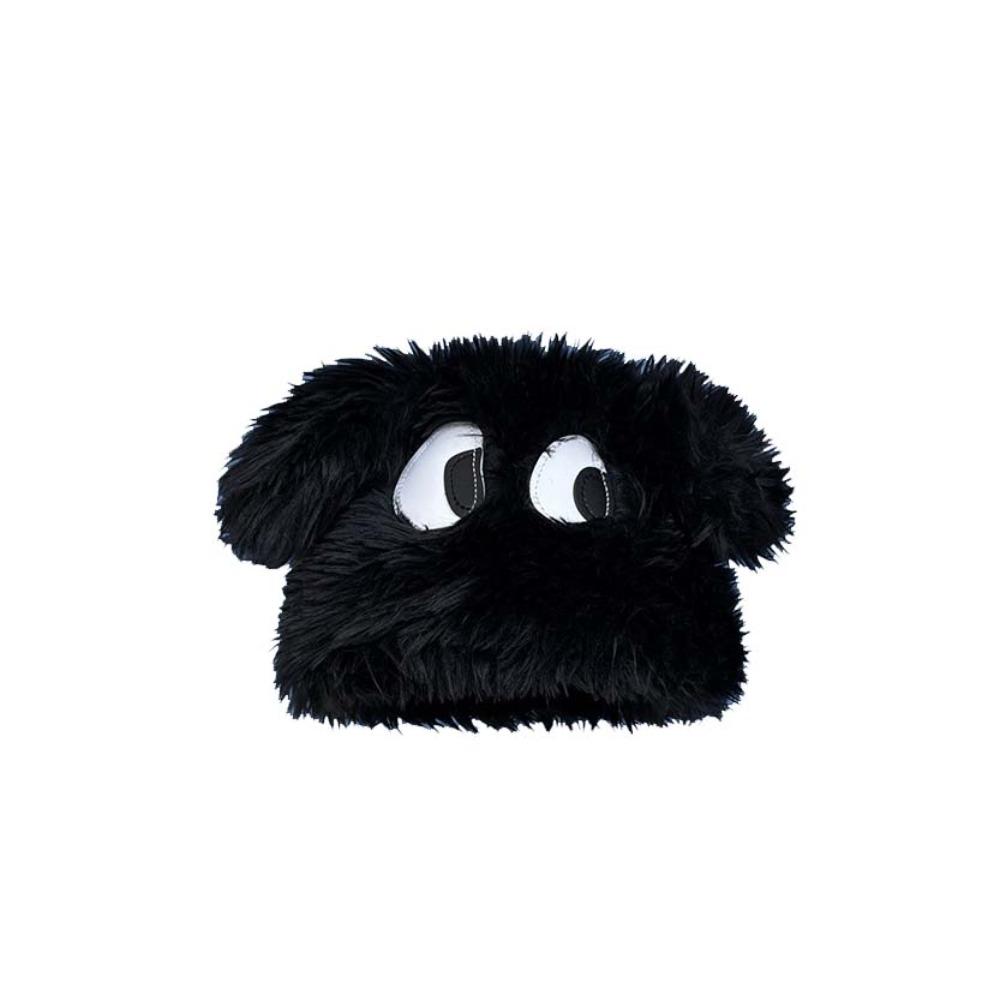 

Thickened Long Hair Puppy Hat Ear Protection Cartoon Hat Warm Plush Beanie Student чорний