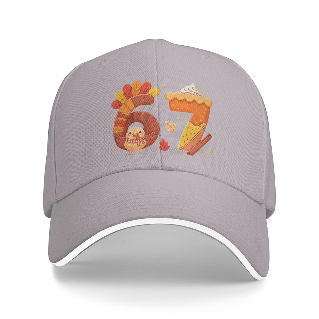 67 Meme Thanksgiving Turkey Day Funny Holiday Six Seven Sun Baseball Cap Summer Men Design Trucker Hat Stylish Baseball Caps