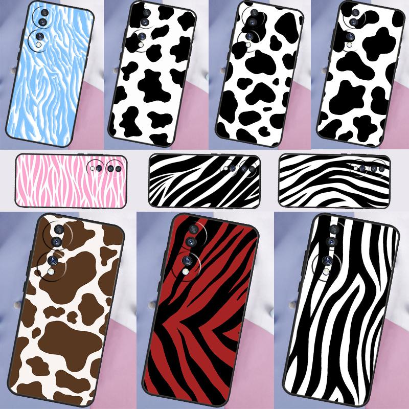Cow Zebra Pattern Case For Huawei P30 Lite P20 P40 P50 Pro P Smart 2021 Nova 5T Honor 70 50 X7 X8 X9 Cover