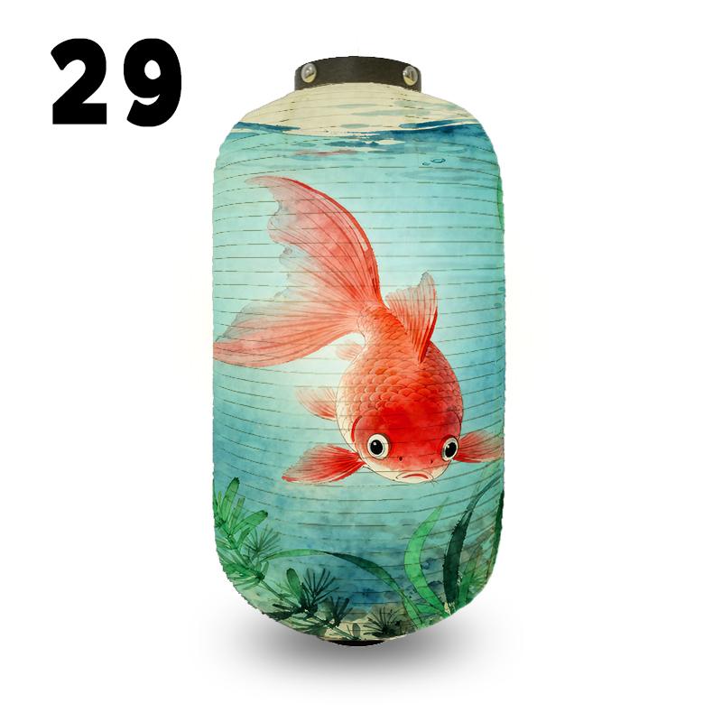 Japanese Style Koi Fish Pattern Lantern Restaurant Bistro Izakaya Yakitori Shop Decoration Festival Party Decor Cloth Lantern