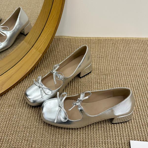 Fashion Shallow Mouth Retro Woman Shoes Oxfords Elegant Female Footwear Bow-Knot Leather New Summer Dress Butterfly Butterfly-knot Mary