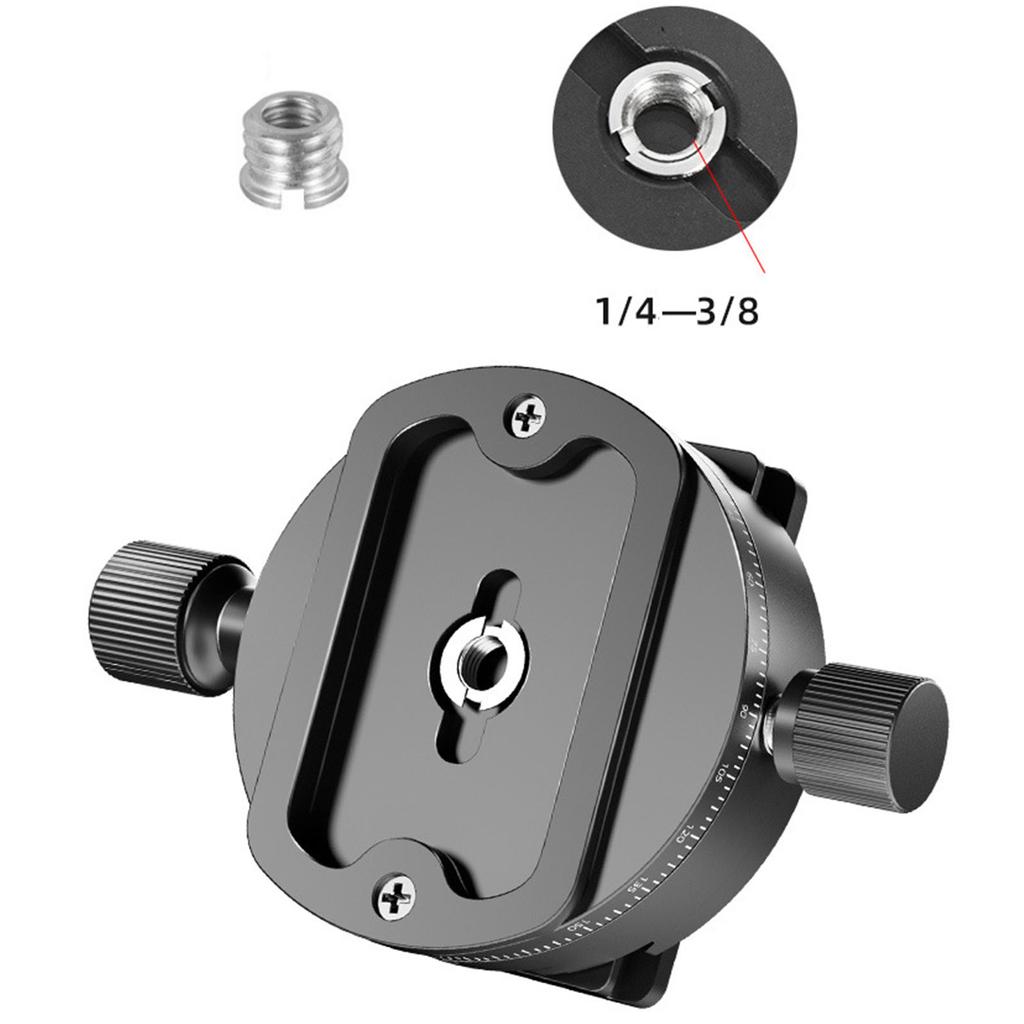 360 Grad Drehendes Panorama-Stativ für Kopfmontage Schnellwechselplatte Klemme mit 1/4 3/8 Schraubklemme Stativ Kamera
