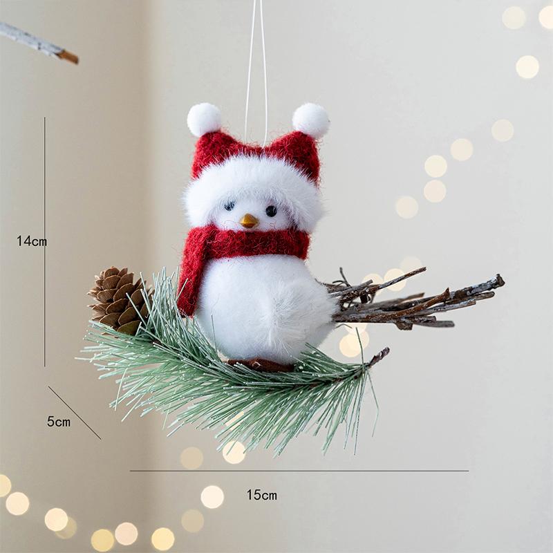 3 Pcs/Set Cute Christmas Robins Bird Christmas Tree Decor Crafts Fake Foam Birds Home New Year Decor Ornaments