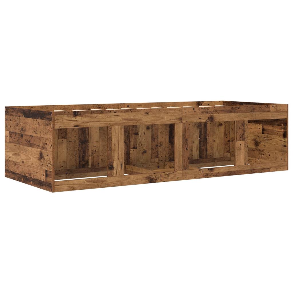 Bed Frame with Storage Reclaimed Wood 80 X 200 Cm Engineered Wood