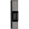 Wood Burning Steel Stove KRATKI TORA/L 8 kW Ø 150 Quartz Sinter NATURALI PIETRA DI SAVOIA GRIGIA BOCCIARDATA Black Thermotec Self Closing Door