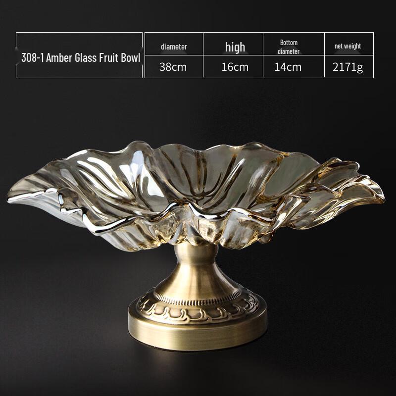 Flevance European Crystal Glass Double-Layer Fruit Snack Plate