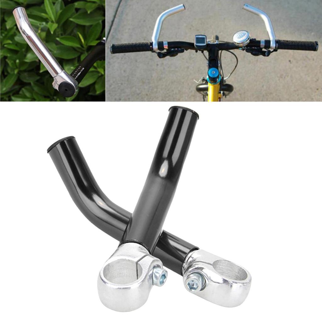 Paire De Poignées De Guidon VTT Avec Barres De Repos - Noir Métal