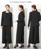 Nissen Black Formal Collarless Jacket and Wide Pants Suit Pleated Blouse Wide Available In Plus Size 4L Women's Mourning/Formal Wear, Washable,
