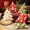 Christmas Tree Plush Pillow Cartoon Stuffed Toy Soft Sofa Cushion Holiday Home Decoration for Couch Bed