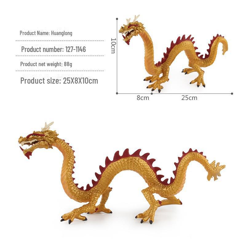 Warcraft Dragon Model Toy: Fire Rock & Stone Dragon, Movable Jaw, Dinosaur Ornament