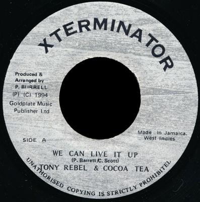 7inch Record TONY REBEL & COCOA TEA - We Can Live It Up NONE XTerminator 1994 Jamaica Reggae, Ska & Dub Used