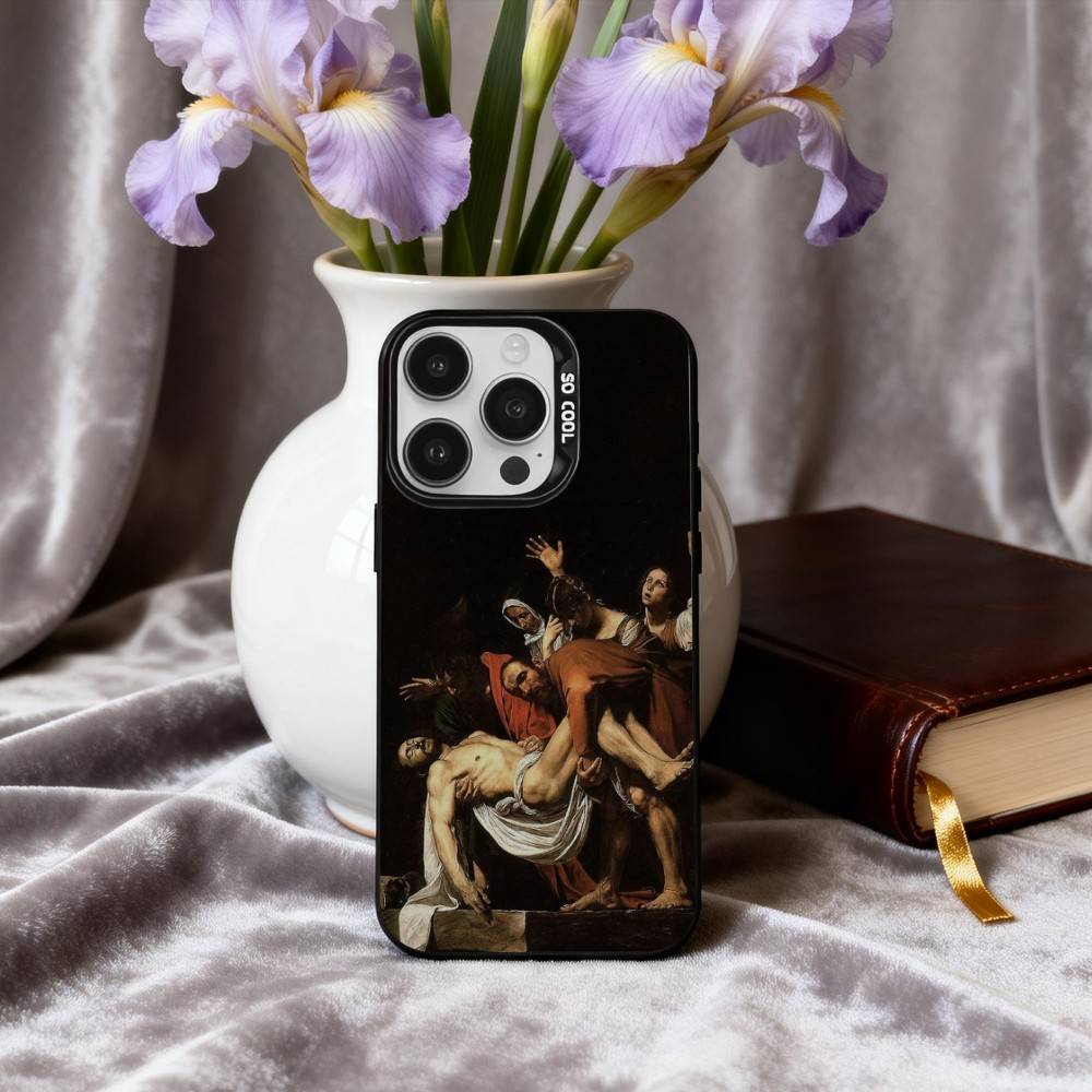 Art C-Caravaggio P-Paintings Phone Case For iPhone17,16,15,14,13,12,11 Plus,Pro Max Candy Silver Plated Inside Cover