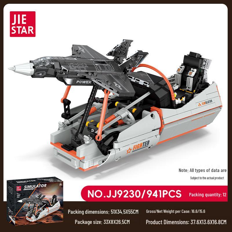 F35 Fighter Jet Simulator Building Blocks for Kids - Educational Toy & Gift