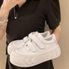 22 new INS trendy shoes leather surface thick sole heightening student shoes Velcro