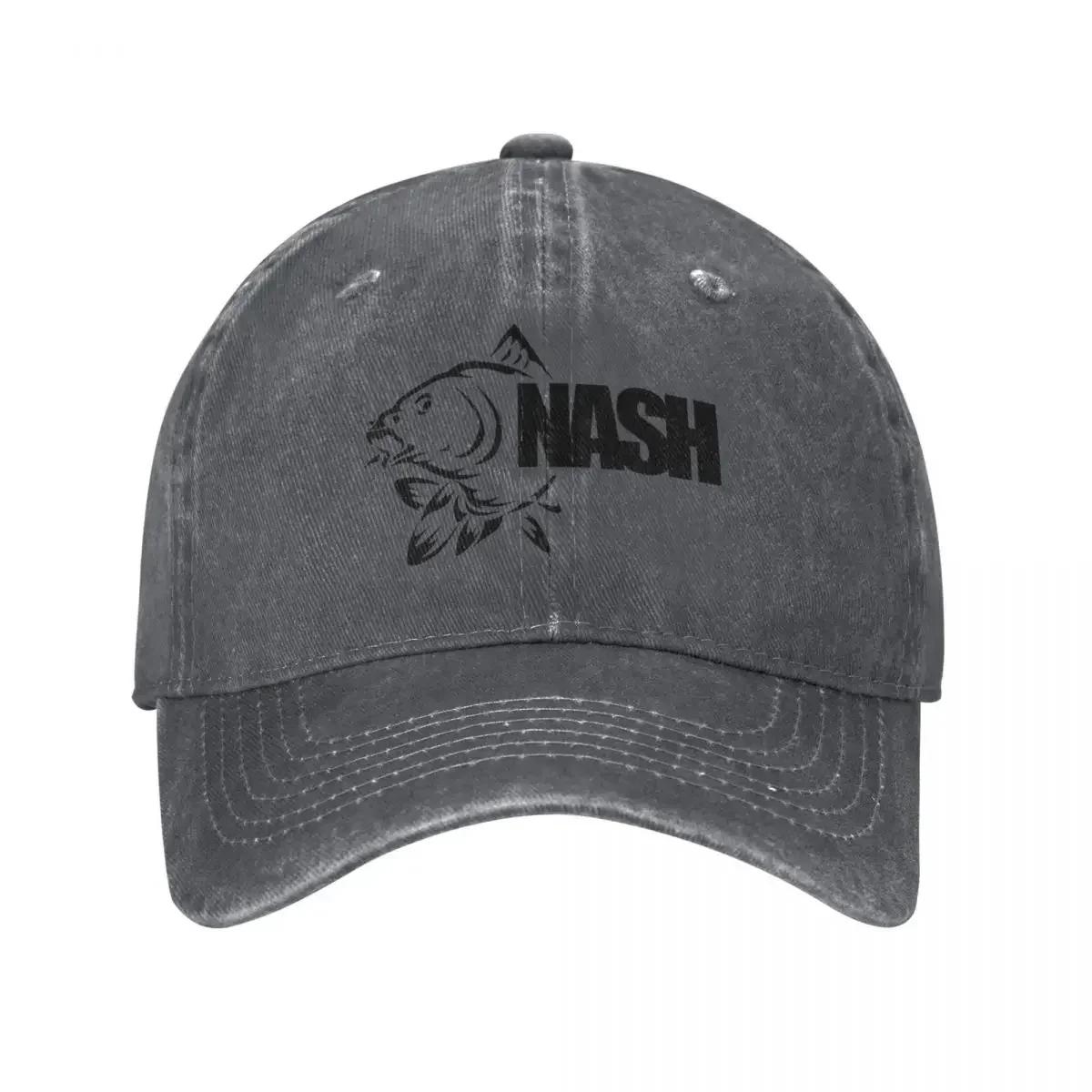 

Логотип Nash Fishing Унісекс Бейсболка Короп Рибальські Снасті Риболовля Потертий Денім Кепки Вінтажний Літній Подарунок Сонце one size