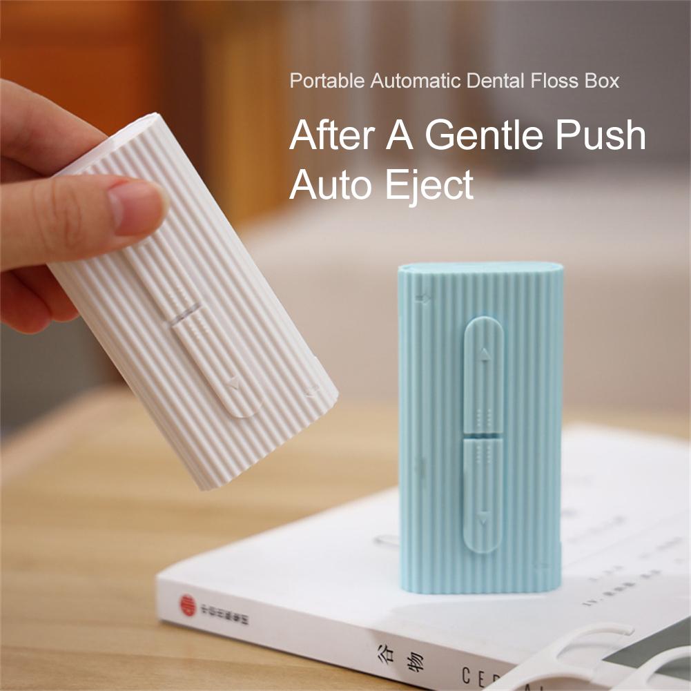 Distributeur automatique de fil dentaire en plastique, boîte de rangement portable, pratique, idéal pour les voyages et le camping
