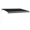 Maison Exclusive - Auvent manuel rétractable avec LED 400x350 cm Anthracite