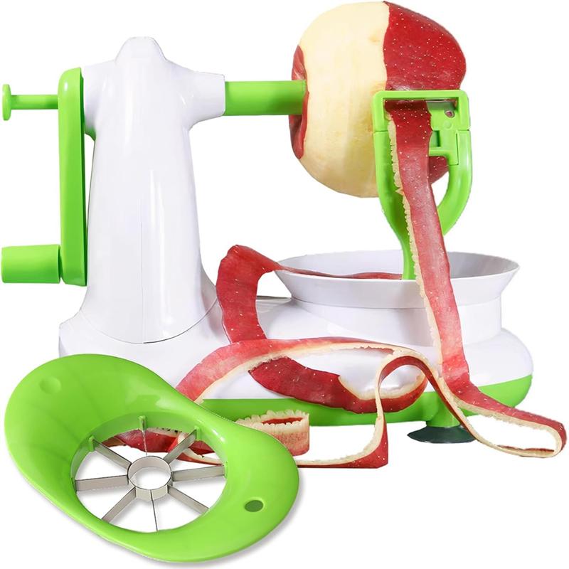 A96I- Corer, Peeler, Slice, Stainless Steel Blades Hand-Cranked Slicer, Peeler Slicer Corer