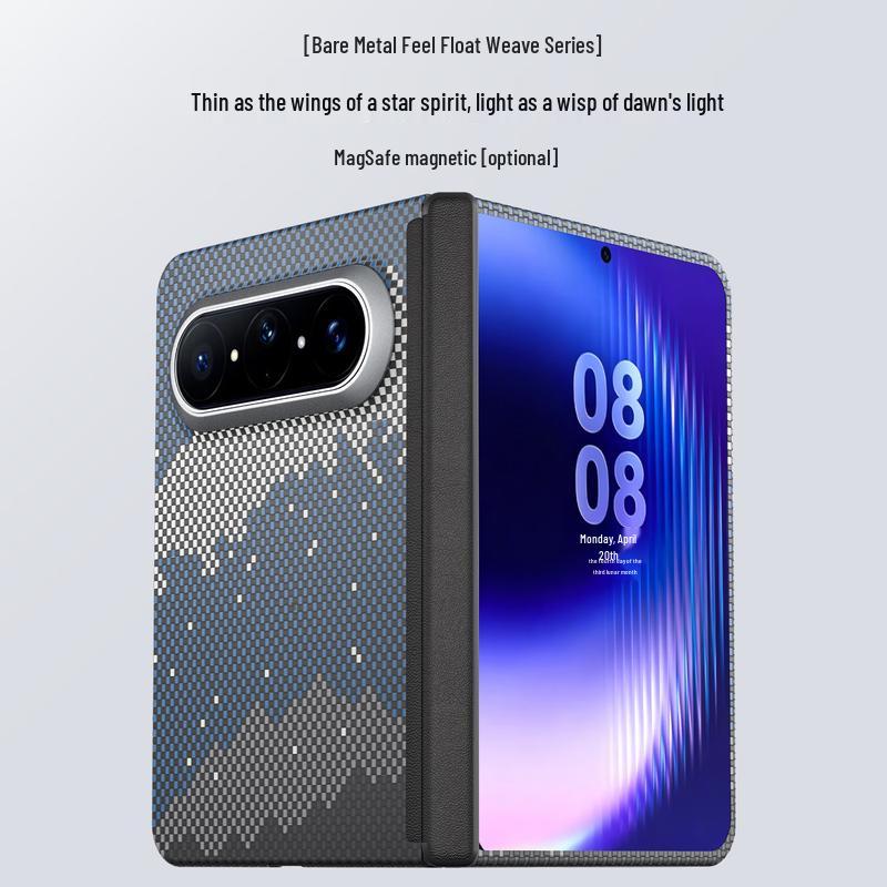 CONGA Full-Wrap Aramid Fiber Phone Case with Magnetic Hinge for Huawei Pura X Max Huawei Pura X Max (Front + Rear Cover Set)