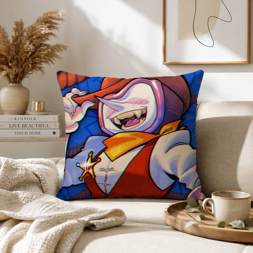 Cartoon Game Deltarune Tenna Pillow Case for Sofa Living Room Home office Decor Protective Cover