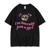 Cute Mouse T Shirt Women Fashion Clothing T-shirts Funny Sad Hamster Meme Cry BiG Eye Aesthetic Clothes