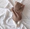 Cuddly Bear Ear Dull Casual Fashionable Babies [Key Shop] (80, Green) Romper, Green, Brown, Cute, Cotton, Newborn, Baby, Kids, Wear, Wear, Spring,