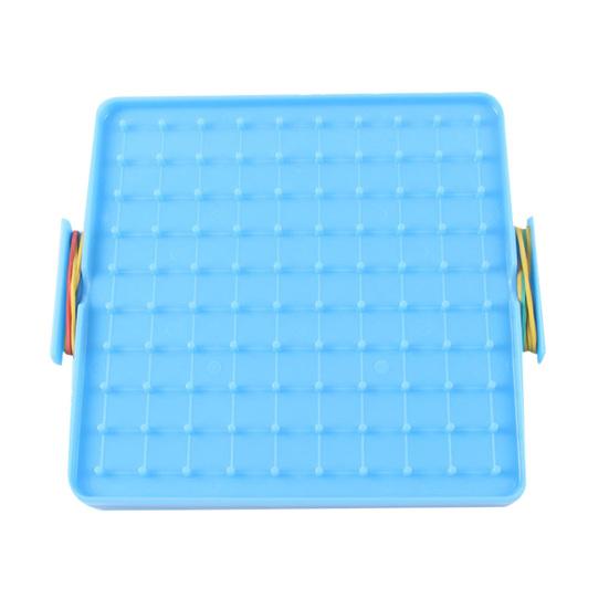 16x16cm Double Sided Geoboard Nails Peg Board Elastic Bands Kids Teaching Supplies