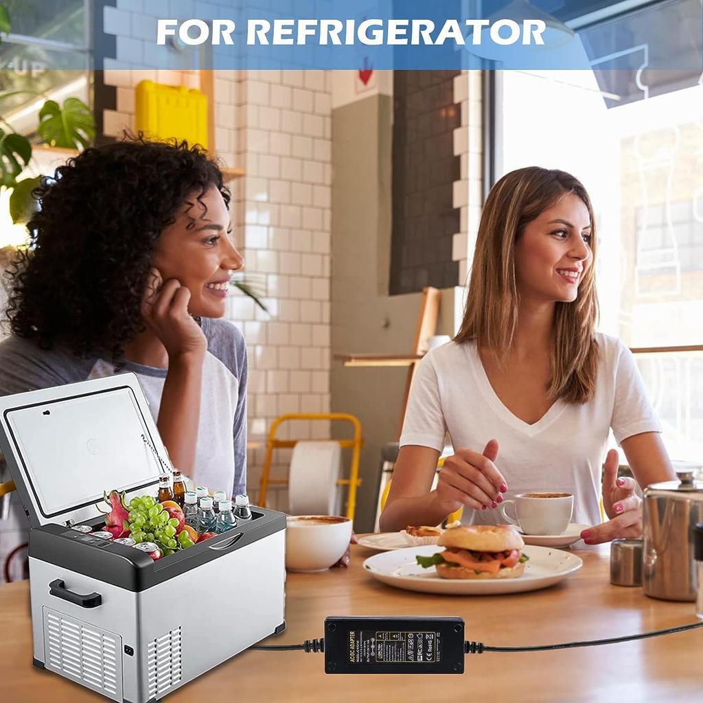 Convertitore adattatore di alimentazione per auto, convertitore di tensione, adattatore da 230 V a 12 V per raddrizzatore per frigorifero con presa accendisigari per lampade a LED e ventilatori