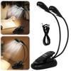 Music Stand Light Reading Lamp Dual Arms Clip On LED Piano Light Table Lamp for Musician Piano Player Kids Travel