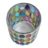 Tealight Candle Holder Colorful Glass Mosaic Style Vivid Luster Glass Candle Holder 8.5x7.5cm for Home Cafes Restaurants Decor