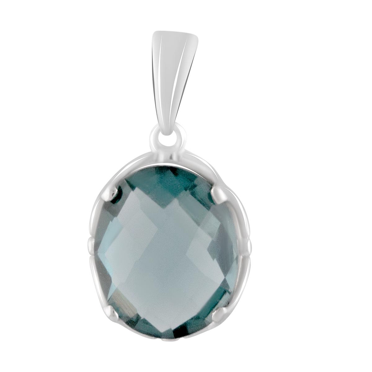 

Срібна підвіска з топазом Лондон Блю 3.917ct (2103509) синій