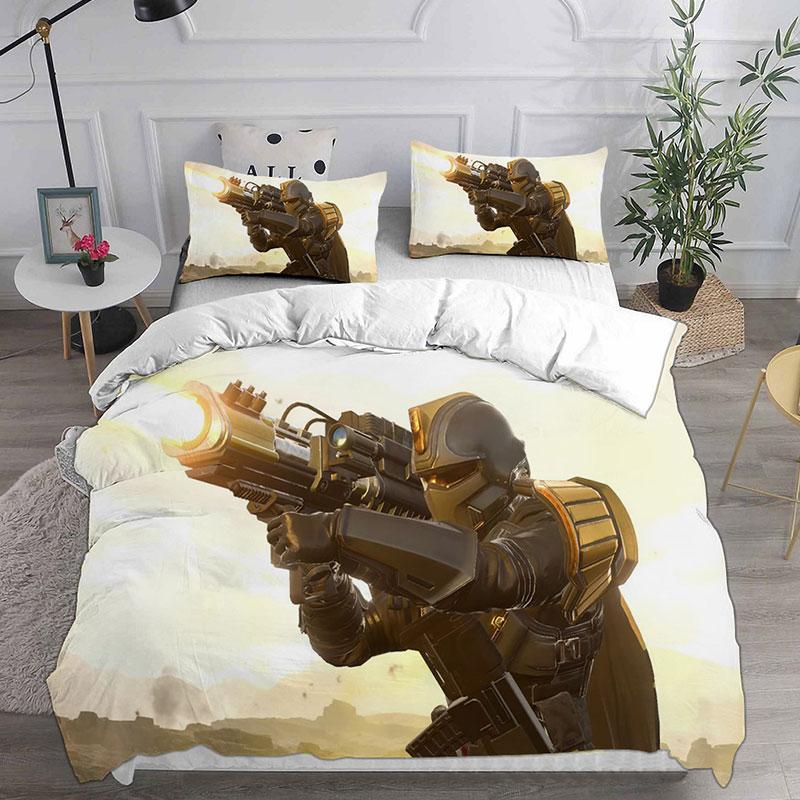 3D HELLDIVERS 2 Bedding Sets Comforter Quilt Bed Cover Duvet Cover Pillow Case 2-3 Pieces Sets Kids Adult Size For Home Textiles