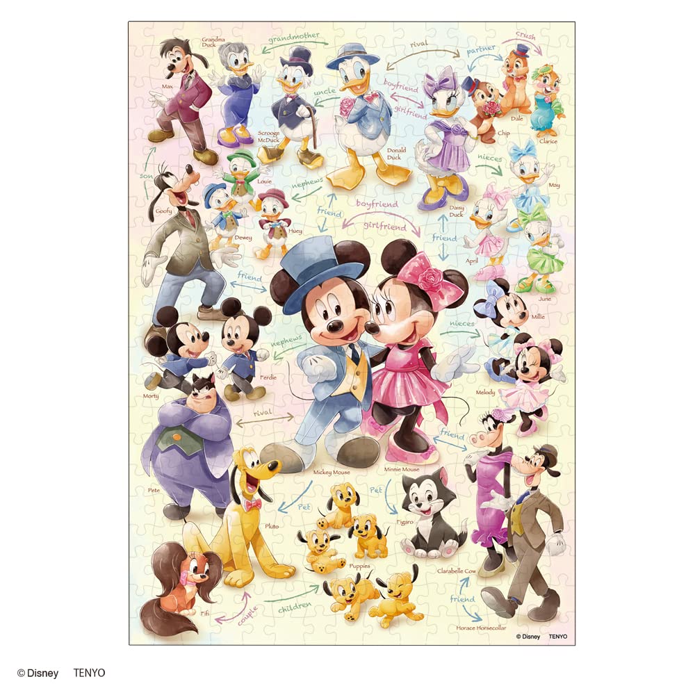 Tenyo in Jigsaw Puzzle Disney Mickey the Includes and Service Card (Tenyo) [Made Japan] 300-Piece & Friends What s Relationship? (30.5x43cm)